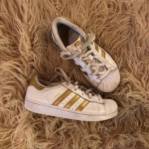 Adidas | White and Gold All Stars